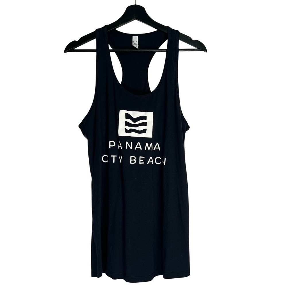 Next Level Panama City Beach Black Racerback Tank Top XL Womens PCB Florida